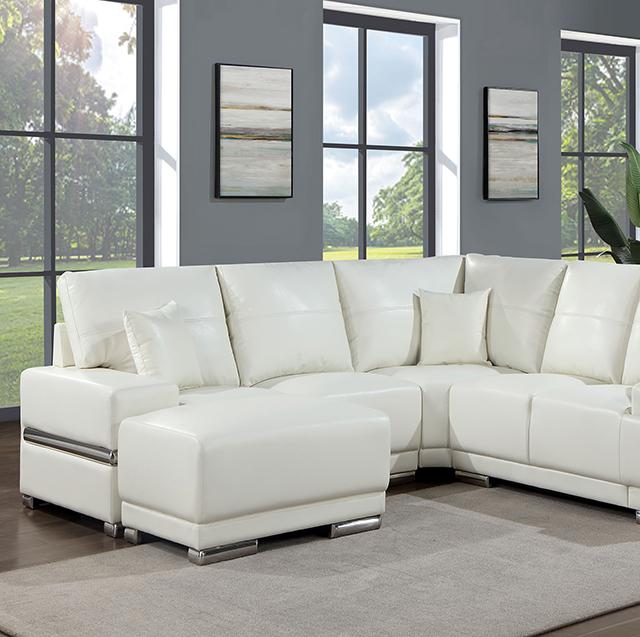 ALTHEA Sectional, White - U&U Home Budget Furniture (Carteret, NJ)