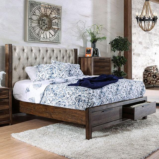 Hutchinson E.King & Cal.King Bed - U&U Home Budget Furniture (Carteret, NJ)