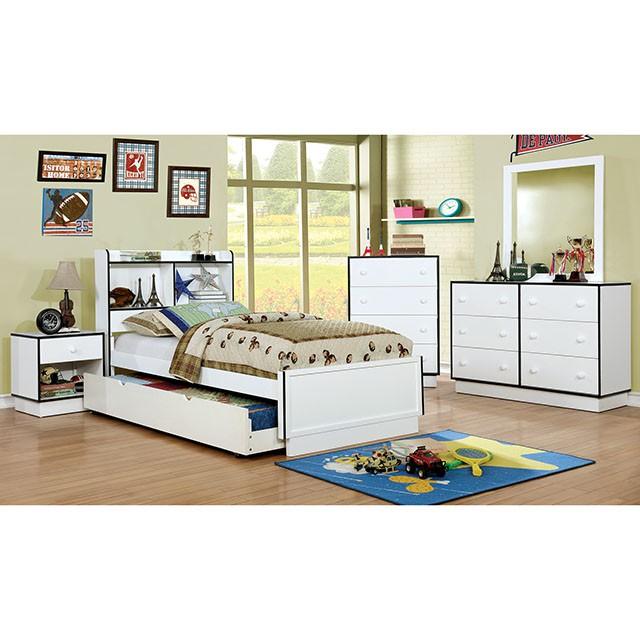 Bobbi Night Stand Blue - U&U Home Budget Furniture (Carteret, NJ)