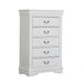 Louis Philippe Chest White - U&U Home Budget Furniture (Carteret, NJ)