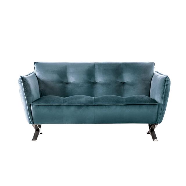Civellutino Loveseat Teal - U&U Home Budget Furniture (Carteret, NJ)
