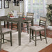 Fafnir 5 & 7 Piece Counter Ht Table Set - U&U Home Budget Furniture (Carteret, NJ)