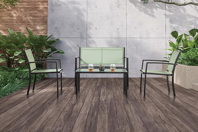 Ibiza 4 Pc. Sling Set K D Green - U&U Home Budget Furniture (Carteret, NJ)