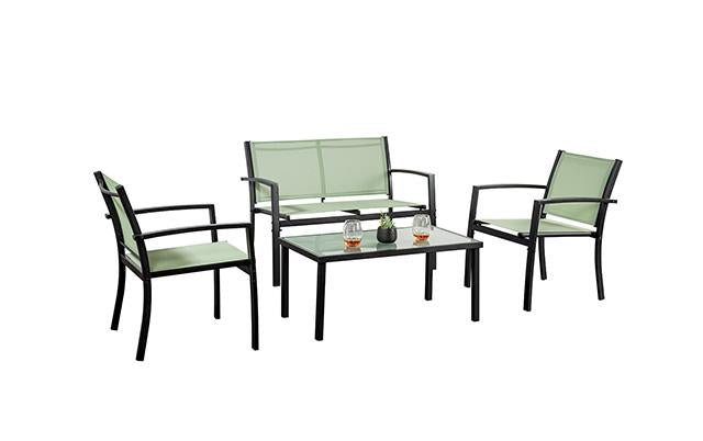 Ibiza 4 Pc. Sling Set K D Green - U&U Home Budget Furniture (Carteret, NJ)