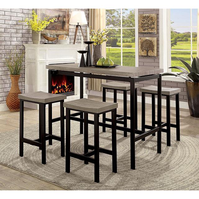 Vilvoorde 5 Pc. Counter Ht. Table Set - U&U Home Budget Furniture (Carteret, NJ)