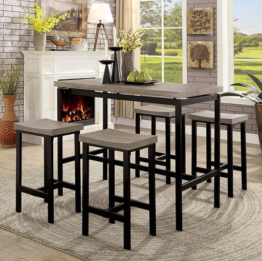 Vilvoorde 5 Pc. Counter Ht. Table Set - U&U Home Budget Furniture (Carteret, NJ)