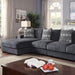 Kaylee Gray Large L-Shaped Sectional - U&U Home Budget Furniture (Carteret, NJ)