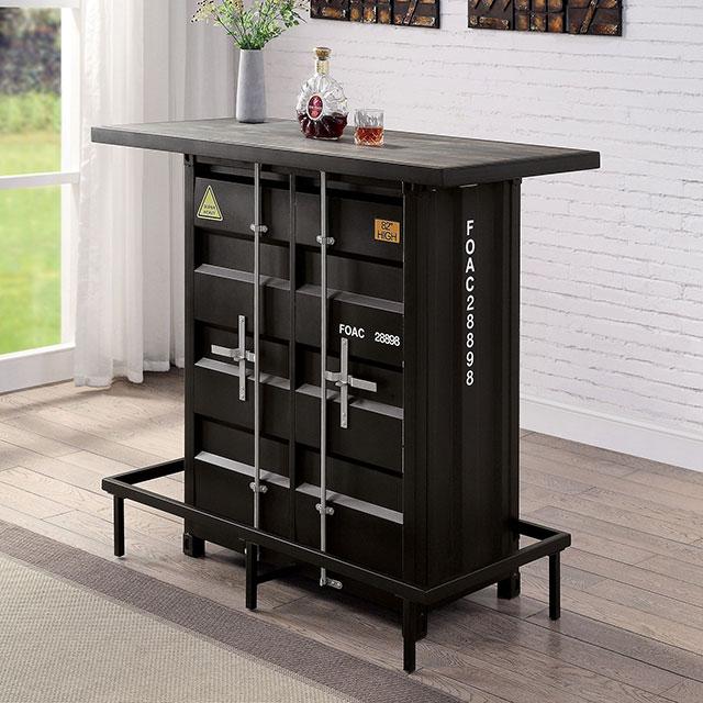 ESDARGO Bar Ht. Table w/ LED Light - U&U Home Budget Furniture (Carteret, NJ)