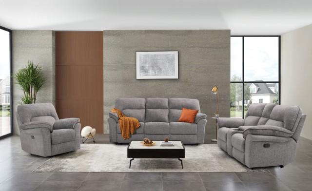 JOSIAS Sofa, Light Gray Fabric - U&U Home Budget Furniture (Carteret, NJ)