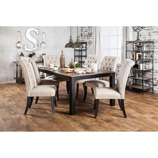 MARSHALL Rustic Oak Dining Table - U&U Home Budget Furniture (Carteret, NJ)