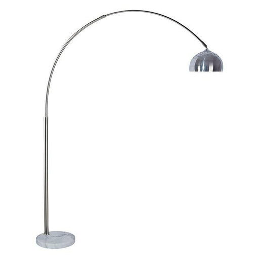 Rene White/Chrome Arch Lamp - U&U Home Budget Furniture (Carteret, NJ)