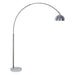 Rene White/Chrome Arch Lamp - U&U Home Budget Furniture (Carteret, NJ)