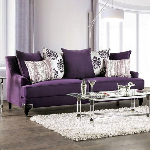 Sisseton Purple Sofa - U&U Home Budget Furniture (Carteret, NJ)