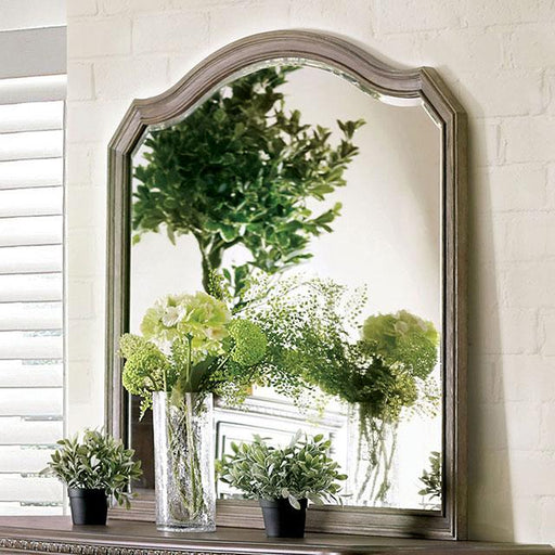 Persephone Rustic Natural Tone Mirror - U&U Home Budget Furniture (Carteret, NJ)