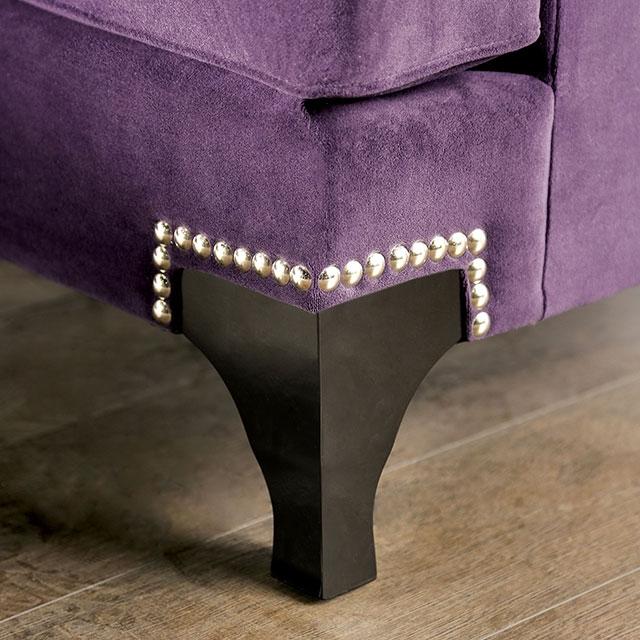 Sisseton Purple Sofa - U&U Home Budget Furniture (Carteret, NJ)