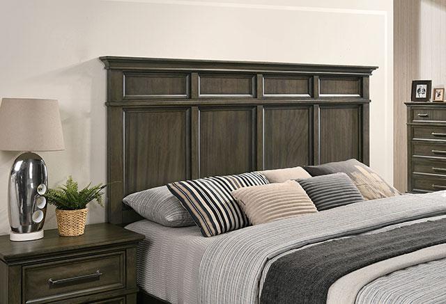 HOUSTON Cal.King, E.King & Queen Bed, Gray - U&U Home Budget Furniture (Carteret, NJ)