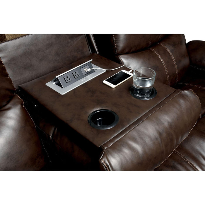 Listowel Brown Love Seat - U&U Home Budget Furniture (Carteret, NJ)