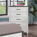 PRIAM Chest, White/Gray - U&U Home Budget Furniture (Carteret, NJ)