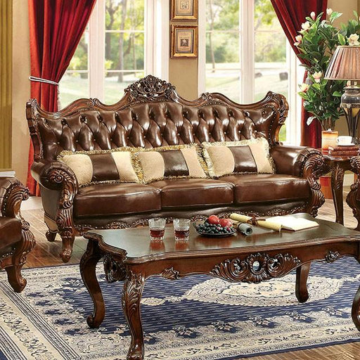 Jericho Brown/Dark Oak Sofa - U&U Home Budget Furniture (Carteret, NJ)