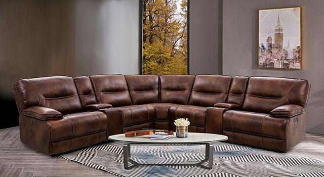 LOUELLA Power Sectional - U&U Home Budget Furniture (Carteret, NJ)