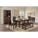 MEAGAN I Brown Cherry Dining Table - U&U Home Budget Furniture (Carteret, NJ)