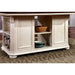 SABRINA Off White/Cherry Counter Ht. Table, Cherry & White - U&U Home Budget Furniture (Carteret, NJ)
