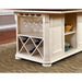 SABRINA Off White/Cherry Counter Ht. Table, Cherry & White - U&U Home Budget Furniture (Carteret, NJ)