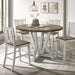 DAKOTA Counter Ht. Table, A. White/Ash Brown - U&U Home Budget Furniture (Carteret, NJ)