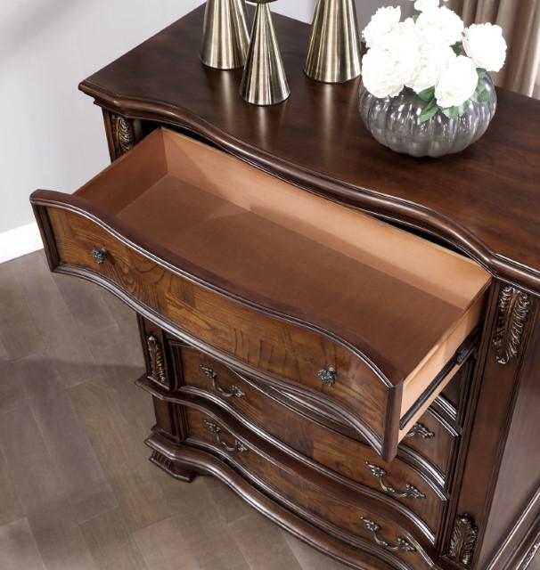ESPARANZA Chest, Brown Cherry - U&U Home Budget Furniture (Carteret, NJ)