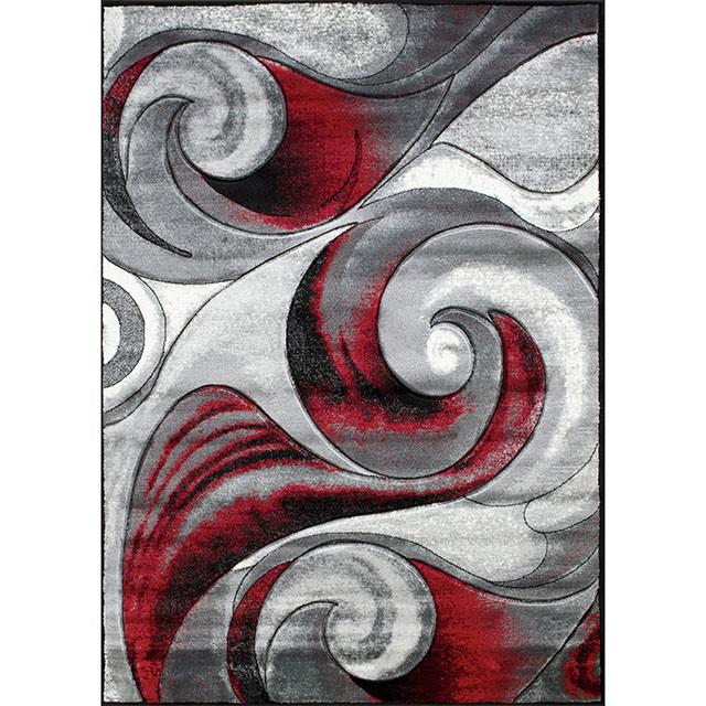 Niksar Red 5' X 7' Area Rug - U&U Home Budget Furniture (Carteret, NJ)