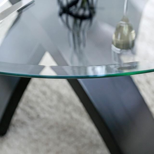 Jasmin Black/White Round Dining Table - U&U Home Budget Furniture (Carteret, NJ)