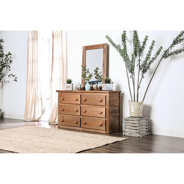 Lea Mahogany Mirror - U&U Home Budget Furniture (Carteret, NJ)