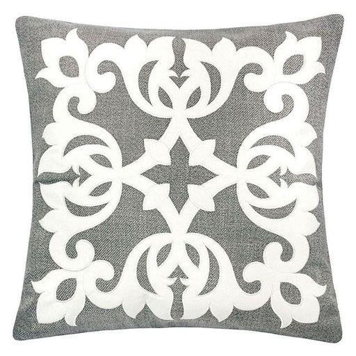 Trudy Silver 20" X 20" Pillow, Silver - U&U Home Budget Furniture (Carteret, NJ)