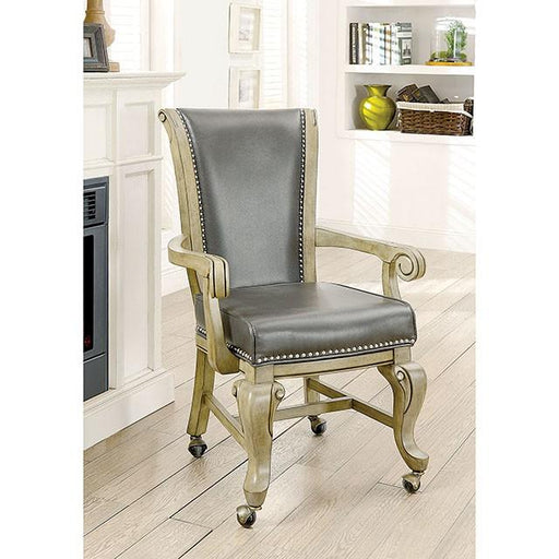 MELINA Gray Arm Chair - U&U Home Budget Furniture (Carteret, NJ)