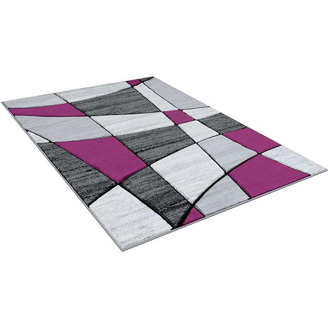Niksar Gray/Purple 5' X 7' Area Rug - U&U Home Budget Furniture (Carteret, NJ)