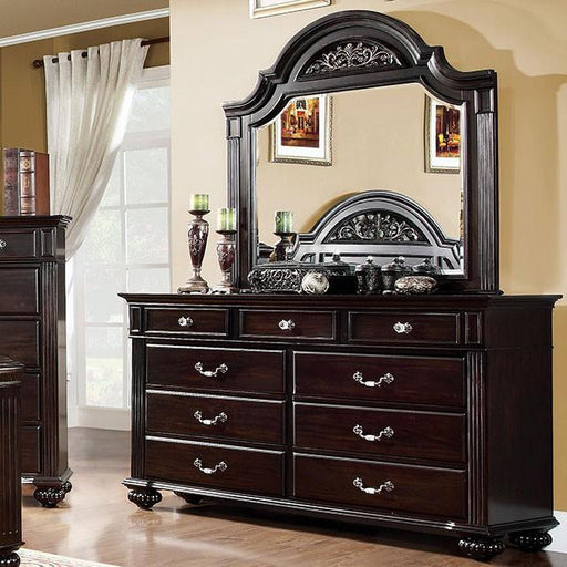 Syracuse Dark Walnut Dresser - U&U Home Budget Furniture (Carteret, NJ)