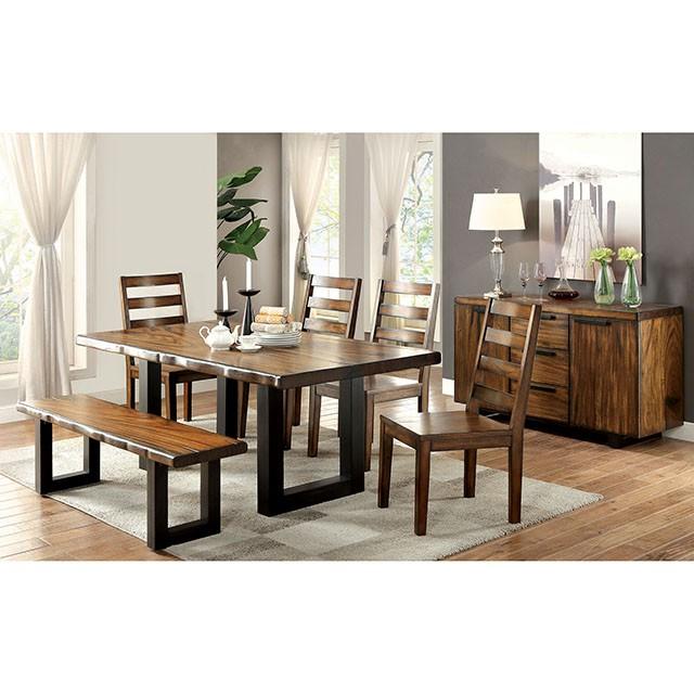MADDISON Tobacco Oak Side Chair (2/CTN) - U&U Home Budget Furniture (Carteret, NJ)