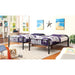 RAINBOW Black Metal Twin/Twin Bunk Bed - U&U Home Budget Furniture (Carteret, NJ)