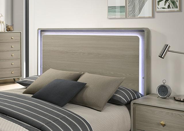 Rainier Bed Gray - U&U Home Budget Furniture (Carteret, NJ)
