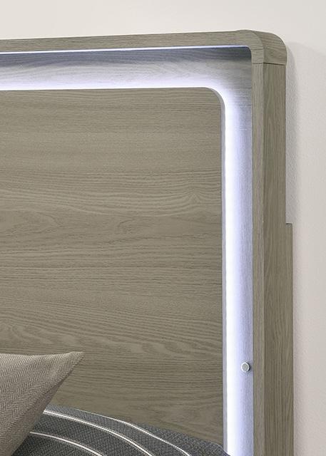Rainier Bed Gray - U&U Home Budget Furniture (Carteret, NJ)