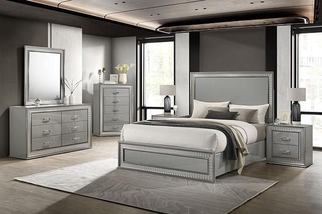 Cassiopeia E.King & Queen Bed Squre & Circular - U&U Home Budget Furniture (Carteret, NJ)