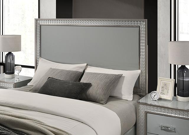 Cassiopeia E.King & Queen Bed Squre & Circular - U&U Home Budget Furniture (Carteret, NJ)