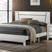 MAGDEBURG Cal.King Bed, Black & White - U&U Home Budget Furniture (Carteret, NJ)