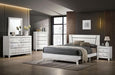 MAGDEBURG Cal.King Bed, Black & White - U&U Home Budget Furniture (Carteret, NJ)