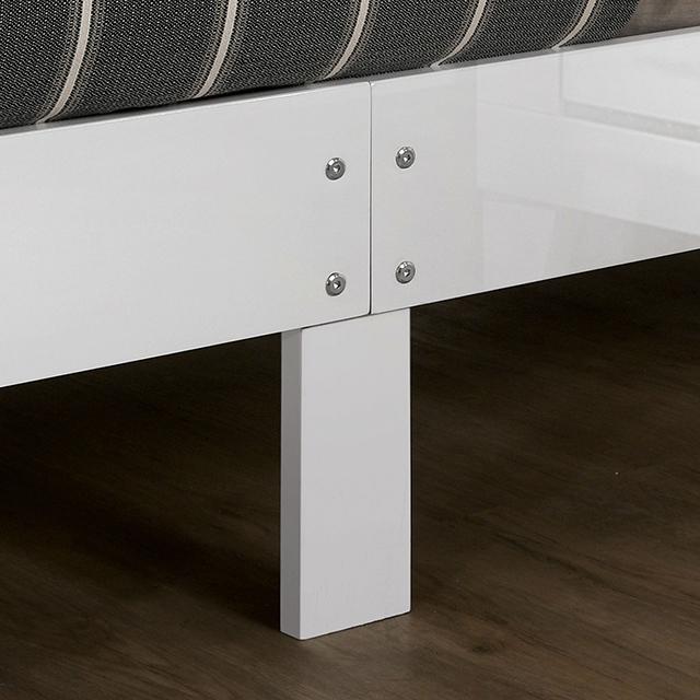 MAGDEBURG Cal.King Bed, Black & White - U&U Home Budget Furniture (Carteret, NJ)