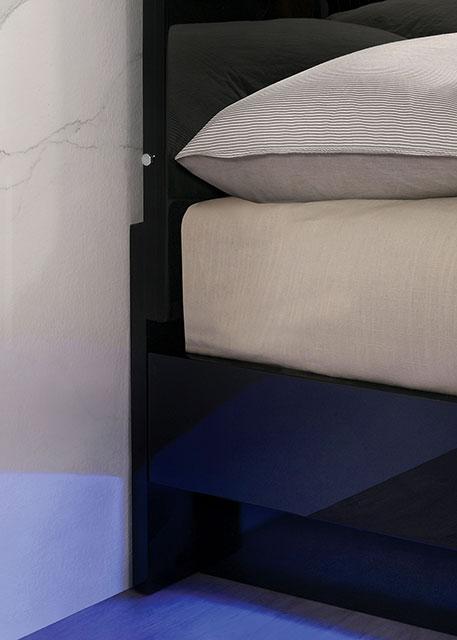 Erlach Bed Black & White - U&U Home Budget Furniture (Carteret, NJ)