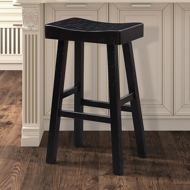 Biasca 29" Stool (2/CTN) White, Brown, & Black - U&U Home Budget Furniture (Carteret, NJ)