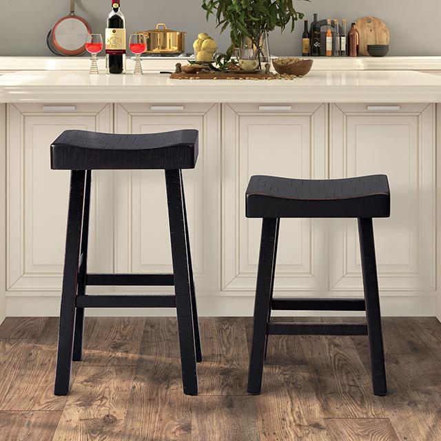 Biasca 29" Stool (2/CTN) White, Brown, & Black - U&U Home Budget Furniture (Carteret, NJ)