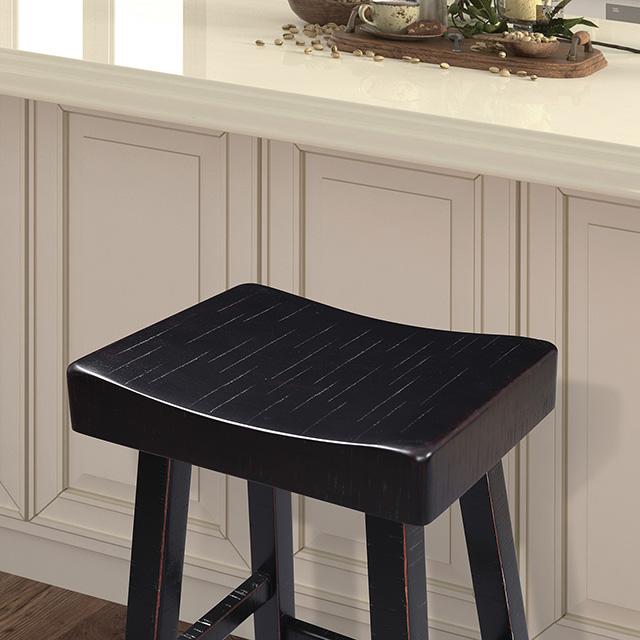 Biasca 29" Stool (2/CTN) White, Brown, & Black - U&U Home Budget Furniture (Carteret, NJ)