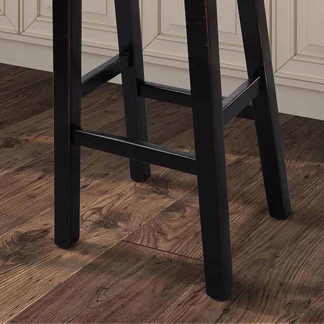 Biasca 29" Stool (2/CTN) White, Brown, & Black - U&U Home Budget Furniture (Carteret, NJ)